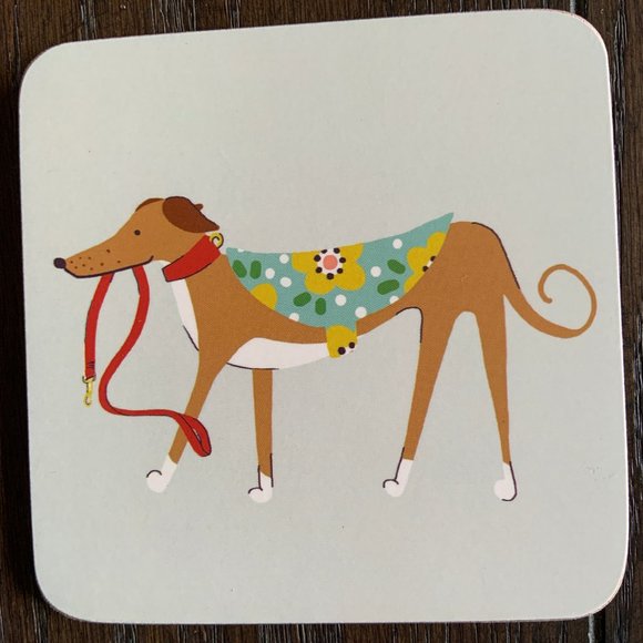 Walkies Terrier Greyhound Dog Coasters Set of 4 - Picture 3 of 5